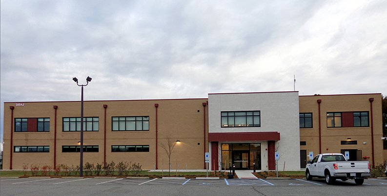 Front of Combat Services Support Facility